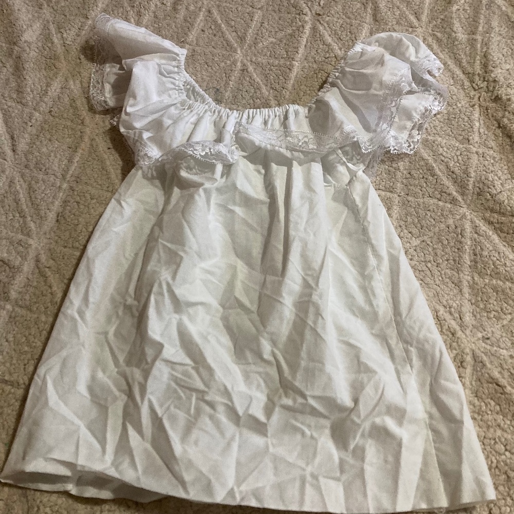 White Flowy Coquette Floral Cottagecore Shirt